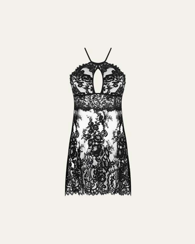 Desirs De Venise Lace Halter Babydoll